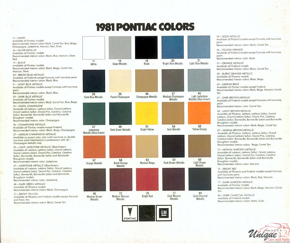 1981 Pontiac Brochure Page 20